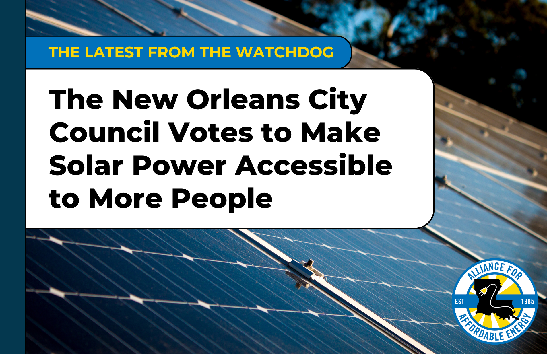 The City Council Votes to Make Solar Power Accessible to More People