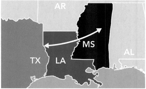 Map of Southern Spirit Transmission Project