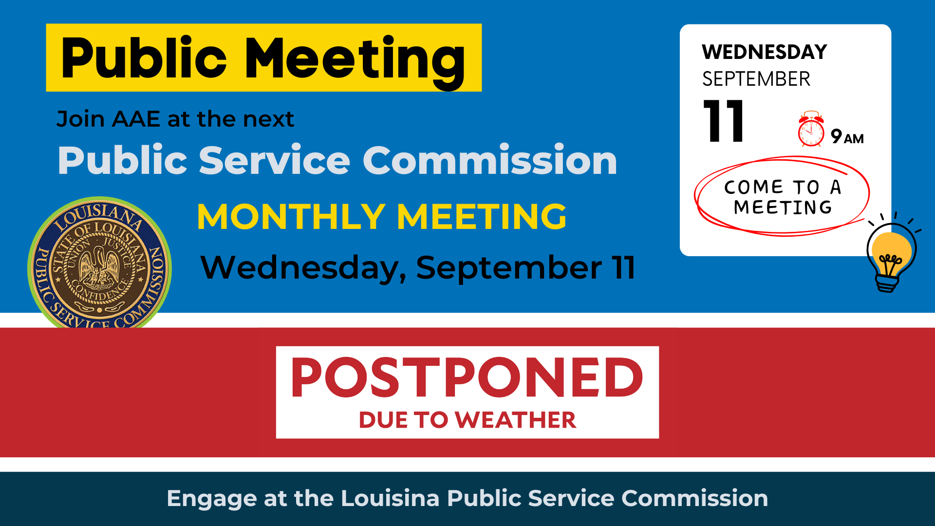 LPSC’s September Meeting has Been Postponed