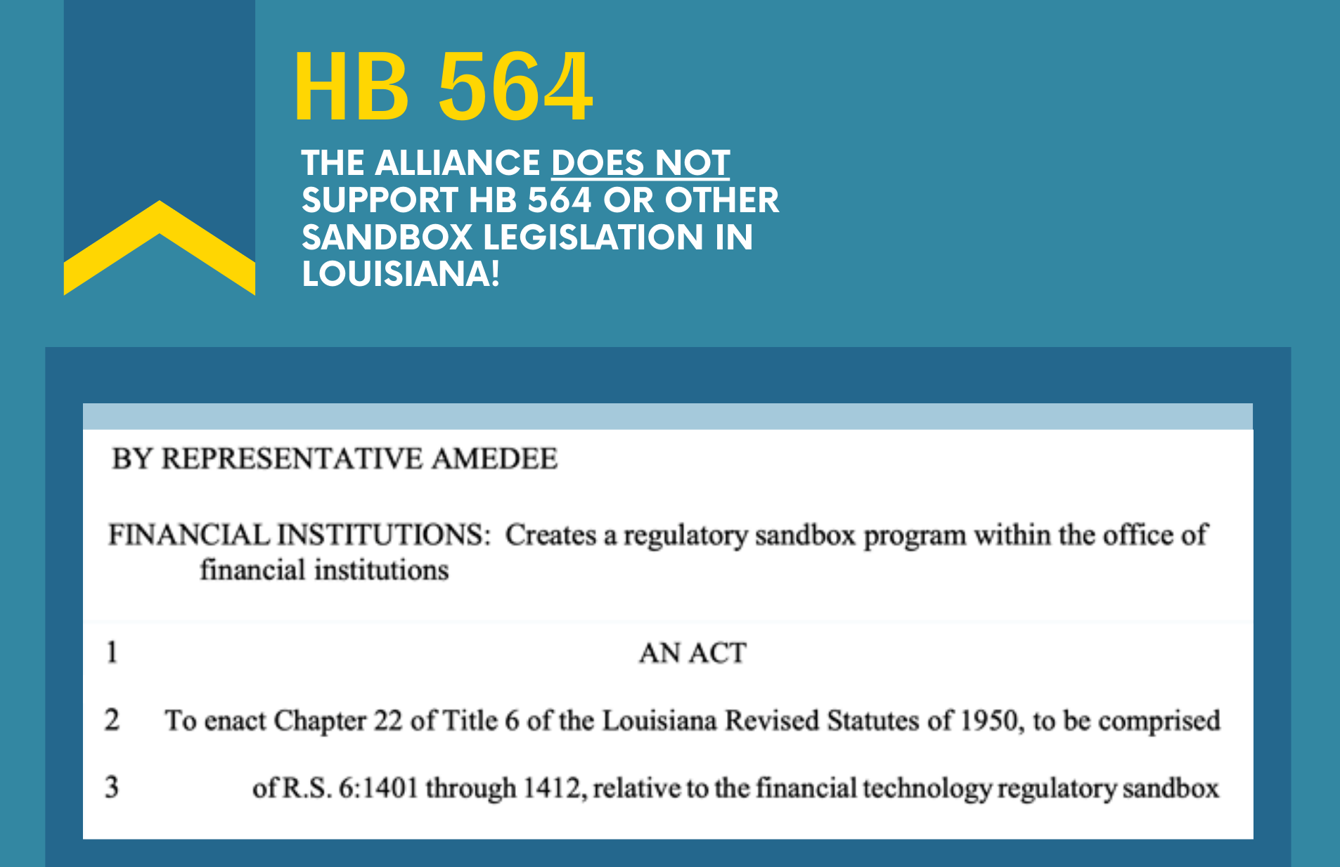 Say no to HB 564! What are regulatory sandboxes and why are they potentially bad for consumers?